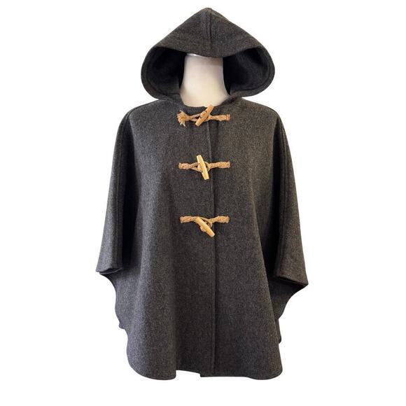 Fidelity by Gerald & Stewart Jackets & Blazers - Vintage Fidelity by Gerald & Stewart Wool Toggle Cape Poncho Gray Size OS USA